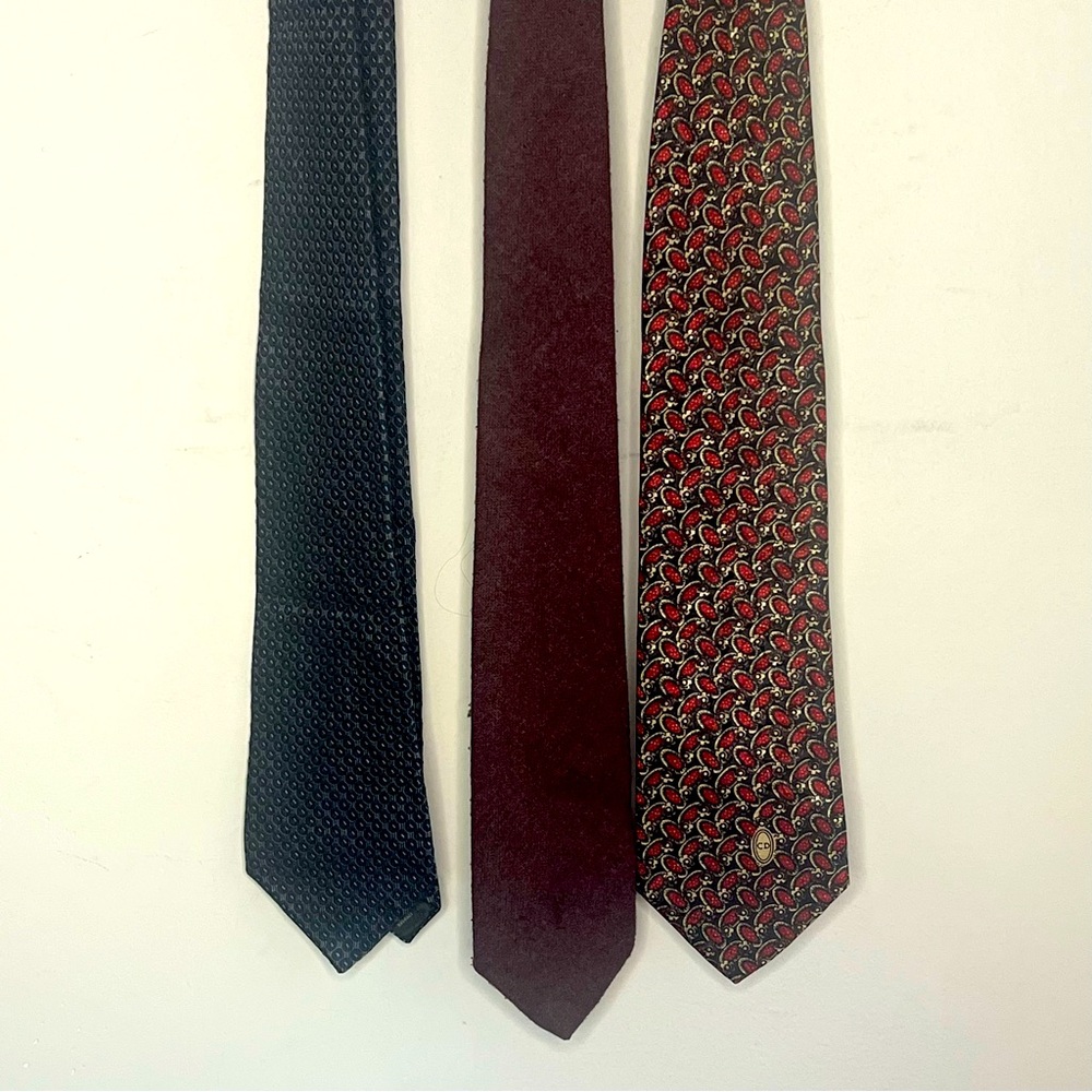Yves Saint Laurent Christian Dior Banana Republic Men’s Tie Lot of 3